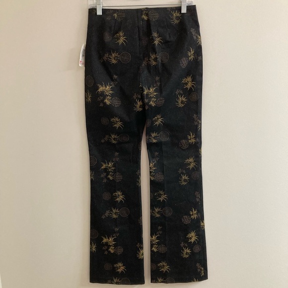 Heart Soul Size 3 Vintage Pants Wide Leg Floral Sparkle Glitter Retro 80's NWT - Picture 7 of 8